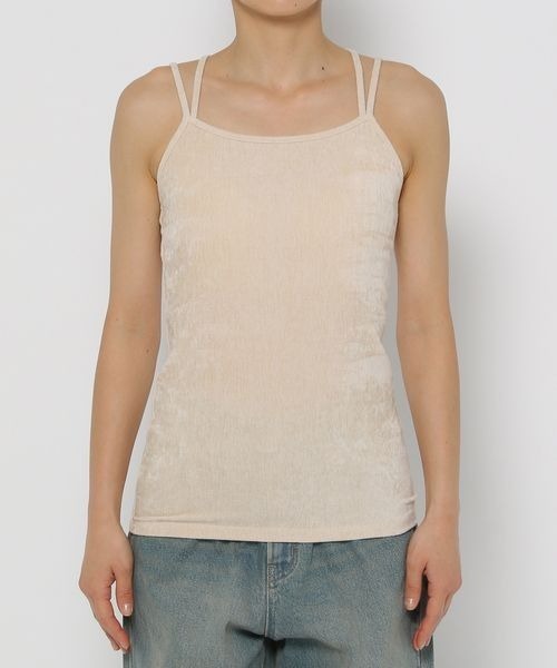 LOWRYS FARM（ローリーズファーム）の「スタイルＵＰベロアカップ　133777（キャミソール・レディース・アイボリー/ブルー/ブラウン/グリーン・FREE）」の11枚目の写真