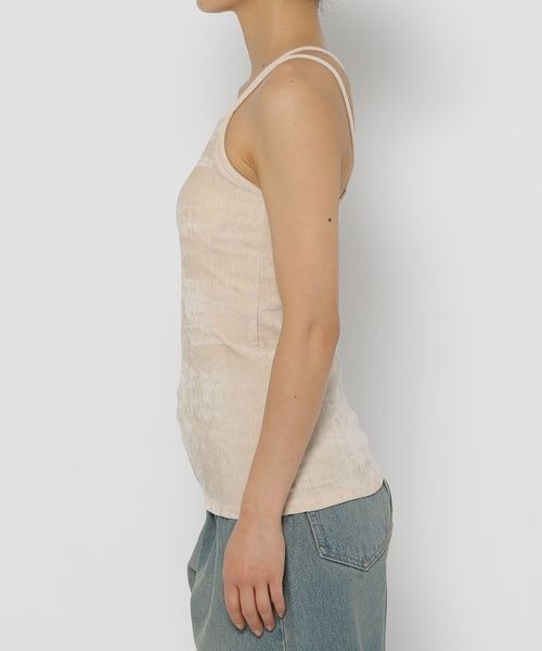 LOWRYS FARM（ローリーズファーム）の「スタイルＵＰベロアカップ　133777（キャミソール・レディース・アイボリー/ブルー/ブラウン/グリーン・FREE）」の12枚目の写真