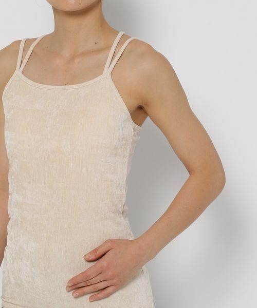 LOWRYS FARM（ローリーズファーム）の「スタイルＵＰベロアカップ　133777（キャミソール・レディース・アイボリー/ブルー/ブラウン/グリーン・FREE）」の15枚目の写真