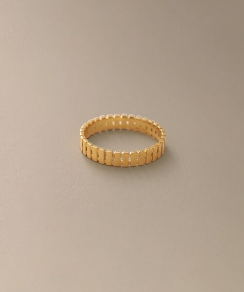 K18レクタングル連続 リング（リング）｜COCOSHNIK（ココシュニック）