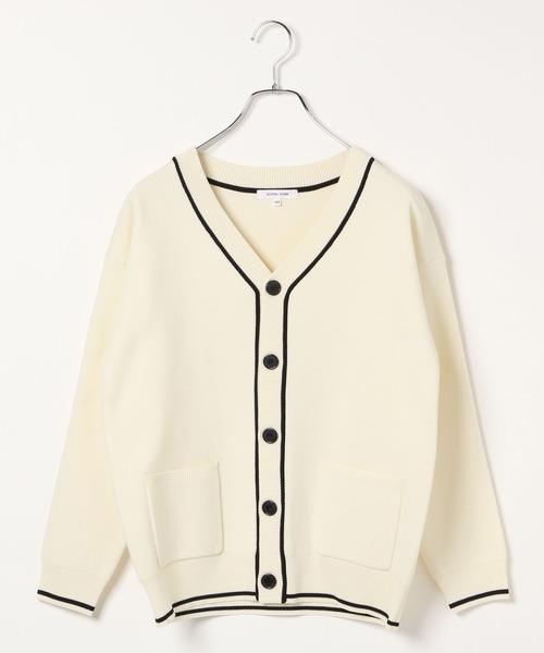 GLOBAL WORK（グローバルワーク）の「リッチライトニットVカーデ/123802（カーディガン/ボレロ・キッズ・ネイビー/アイボリー/ブラック・120cm/160cm/150cm/140cm/130cm）」の9枚目の写真