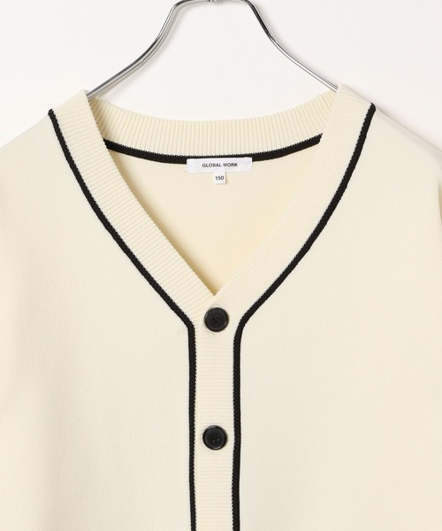 GLOBAL WORK（グローバルワーク）の「リッチライトニットVカーデ/123802（カーディガン/ボレロ・キッズ・ネイビー/アイボリー/ブラック・120cm/160cm/150cm/140cm/130cm）」の12枚目の写真