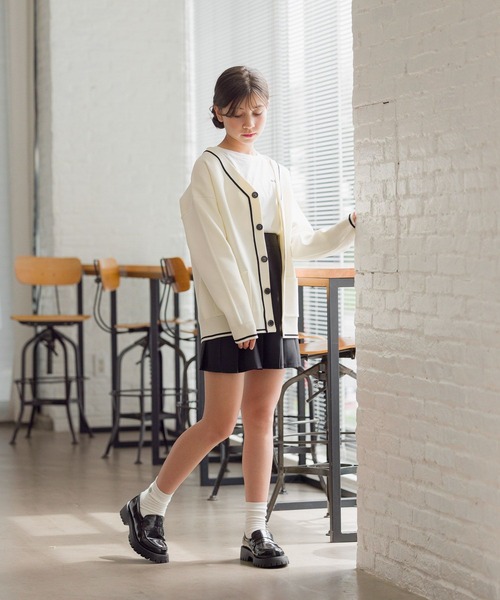 GLOBAL WORK（グローバルワーク）の「リッチライトニットVカーデ/123802（カーディガン/ボレロ・キッズ・ネイビー/アイボリー/ブラック・120cm/160cm/150cm/140cm/130cm）」の22枚目の写真