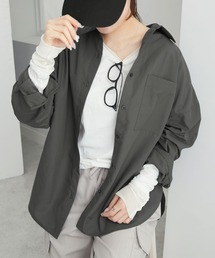 お手入れ簡単羽織りに使えるオーバーシャツ