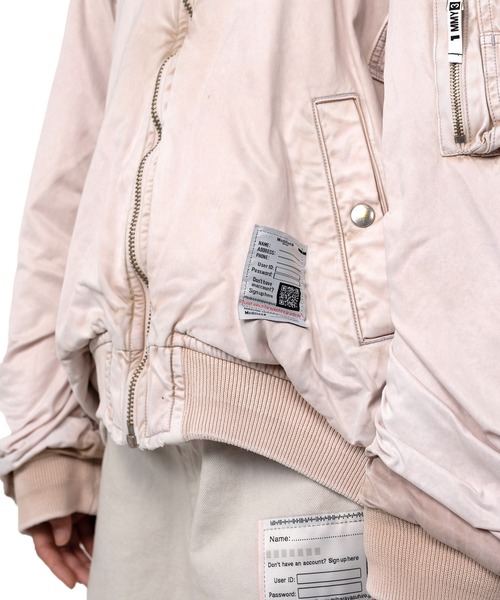 MIHARA YASUHIRO フライトジャケット ピンク 38 MIHARA YASUHIRO フライトジャケット ピンク 38