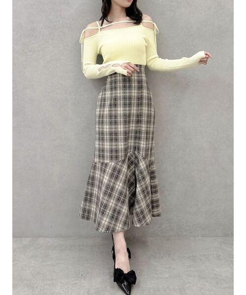 dazzlin(ダズリン)の「フォトフィットマーメイドスカート(スカート・レディース・その他1/ブラウン/グレー/ピンク・SMALL/MEDIUM)」の4枚目の写真