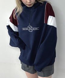 フロントシシュウハーフジップ