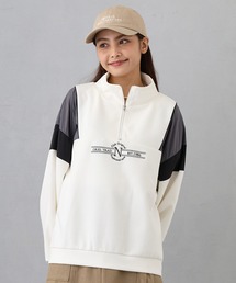 フロントシシュウハーフジップ