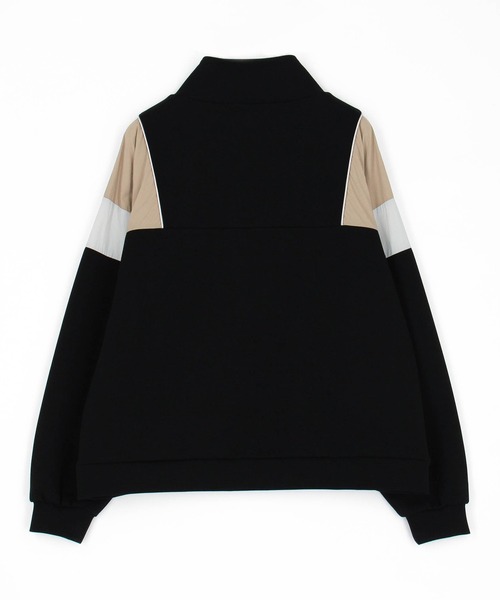 NICOLE CLUB(ニコル クラブ)の「フロントシシュウハーフジップ(Tシャツ/カットソー・レディース・ネイビー/ブラック/オフホワイト・FREE)」の7枚目の写真