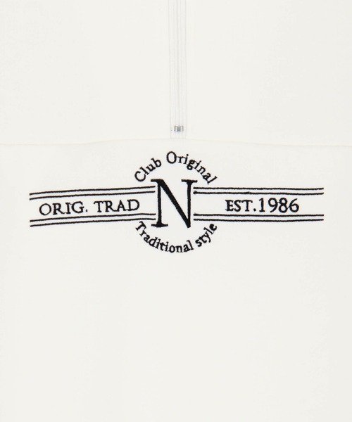 NICOLE CLUB(ニコル クラブ)の「フロントシシュウハーフジップ(Tシャツ/カットソー・レディース・ネイビー/ブラック/オフホワイト・FREE)」の10枚目の写真