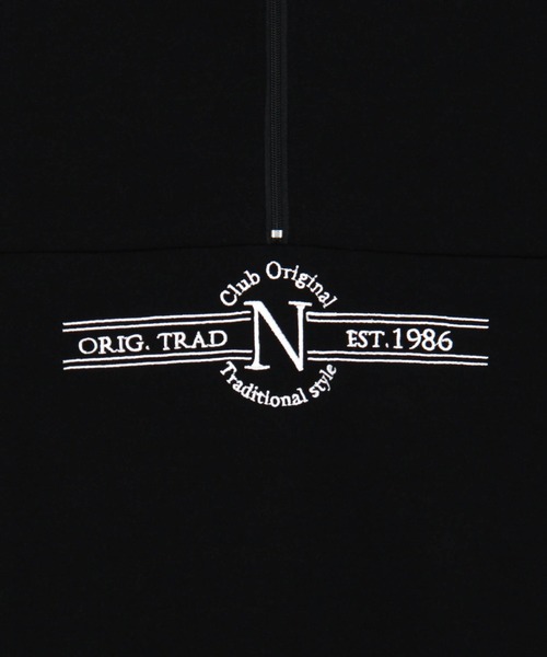 NICOLE CLUB(ニコル クラブ)の「フロントシシュウハーフジップ(Tシャツ/カットソー・レディース・ネイビー/ブラック/オフホワイト・FREE)」の11枚目の写真