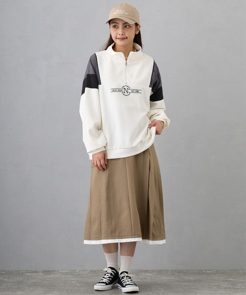 NICOLE CLUB(ニコル クラブ)の「フロントシシュウハーフジップ(Tシャツ/カットソー・レディース・ネイビー/ブラック/オフホワイト・FREE)」の18枚目の写真