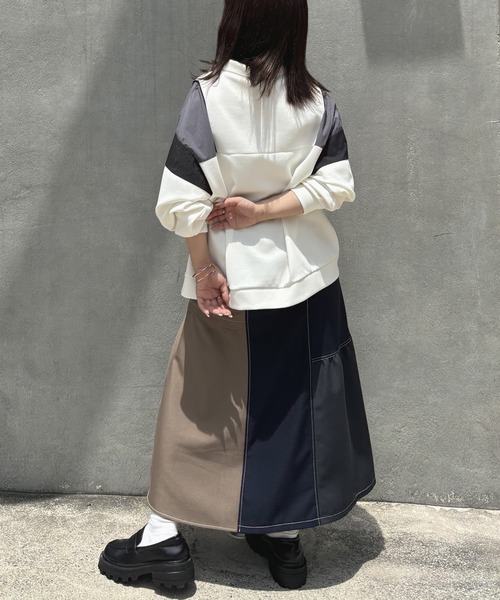NICOLE CLUB(ニコル クラブ)の「フロントシシュウハーフジップ(Tシャツ/カットソー・レディース・ネイビー/ブラック/オフホワイト・FREE)」の13枚目の写真
