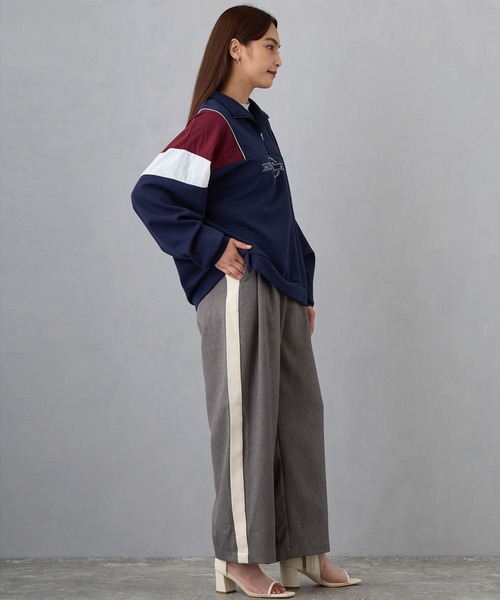 NICOLE CLUB(ニコル クラブ)の「フロントシシュウハーフジップ(Tシャツ/カットソー・レディース・ネイビー/ブラック/オフホワイト・FREE)」の17枚目の写真