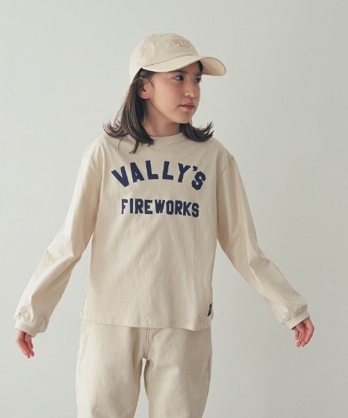 ZERO standerd(ゼロスタンダード)の「ZERO standard/ゼロスタンダード VALLY’SロングTシャツ(Tシャツ/カットソー・キッズ・チャコールグレー/サンドベージュ/ベージュ・100cm/110cm/120cm/130cm/140cm/150cm/160cm)」の3枚目の写真