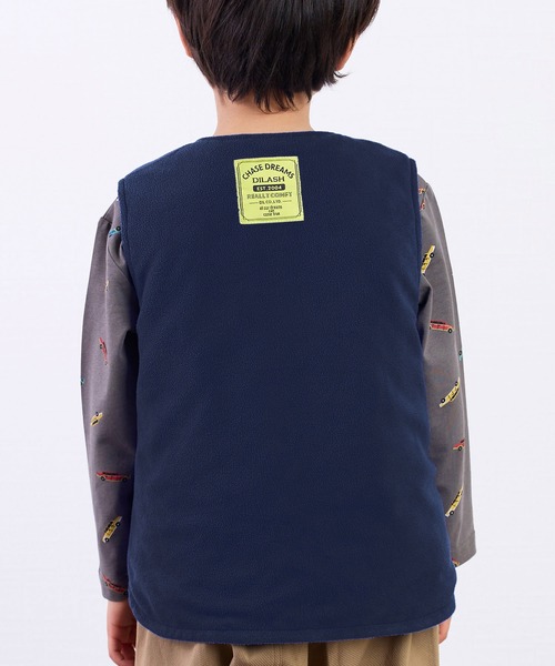 DILASH（ディラッシュ）の「キルティングリバーシブルベスト（ベスト・キッズ・ネイビー/ブラック/カーキ・90/100/110/120/130/140/80）」の5枚目の写真