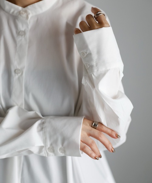 r.（アールドット）の「裾フリル　ブラウス（シャツ/ブラウス・レディース・ブルー/ブラック/ホワイト・FREE）」の20枚目の写真