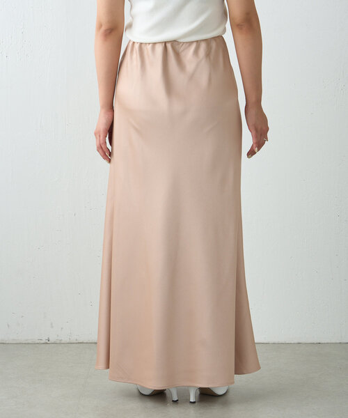 Jena espace merveilleux（ジェナ　エスパスメルヴェイユ）の「サテンロングスカート（スカート・レディース・カーキ/ブラック/ベージュ・FREE）」の8枚目の写真