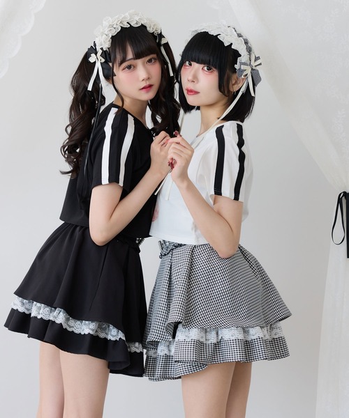 DearMyLove(ディアマイラブ)の「選べるプリントクロップドT(Tシャツ/カットソー・レディース・ブラック×ピンク/ホワイト系その他2/ホワイト系その他3/ホワイト系その他4/ホワイト系その他5/ブラック系その他2/ブラック×ベージュ/ブラック×ホワイト/ホワイト系その他/ブラック系その他/ホワイト/ブラック・FREE)」の14枚目の写真