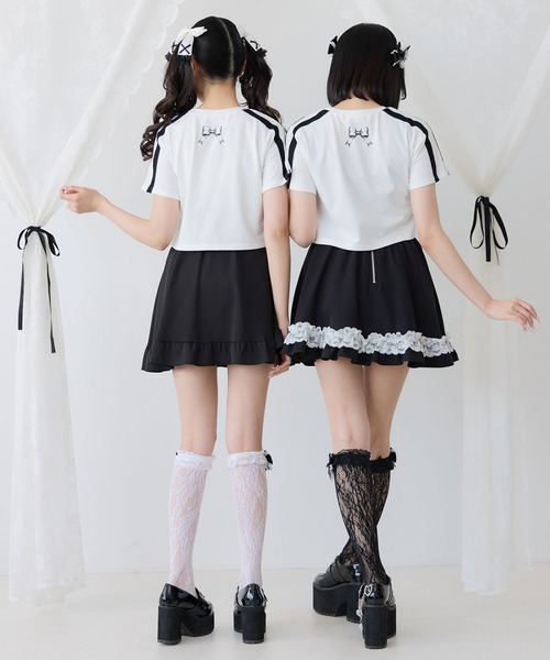 DearMyLove(ディアマイラブ)の「選べるプリントクロップドT(Tシャツ/カットソー・レディース・ブラック×ピンク/ホワイト系その他2/ホワイト系その他3/ホワイト系その他4/ホワイト系その他5/ブラック系その他2/ブラック×ベージュ/ブラック×ホワイト/ホワイト系その他/ブラック系その他/ホワイト/ブラック・FREE)」の22枚目の写真