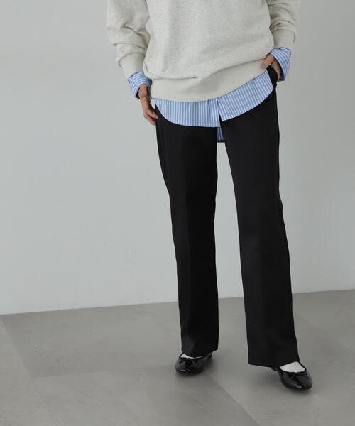 N.（N. Natural Beauty Basic）（エヌエヌナチュラルビューティーベーシック）の「◆センタープレスツイルストレートパンツ（その他パンツ・レディース・ブラック/ベージュ・SMALL/MEDIUM）」の13枚目の写真