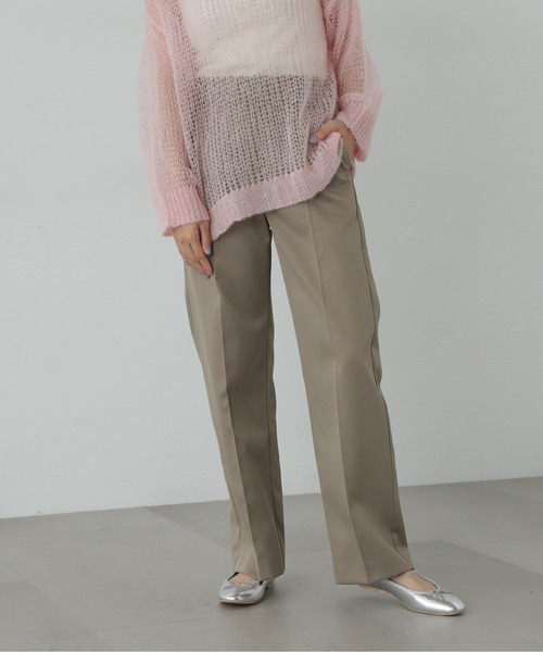 N.（N. Natural Beauty Basic）（エヌエヌナチュラルビューティーベーシック）の「◆センタープレスツイルストレートパンツ（その他パンツ・レディース・ブラック/ベージュ・SMALL/MEDIUM）」の3枚目の写真