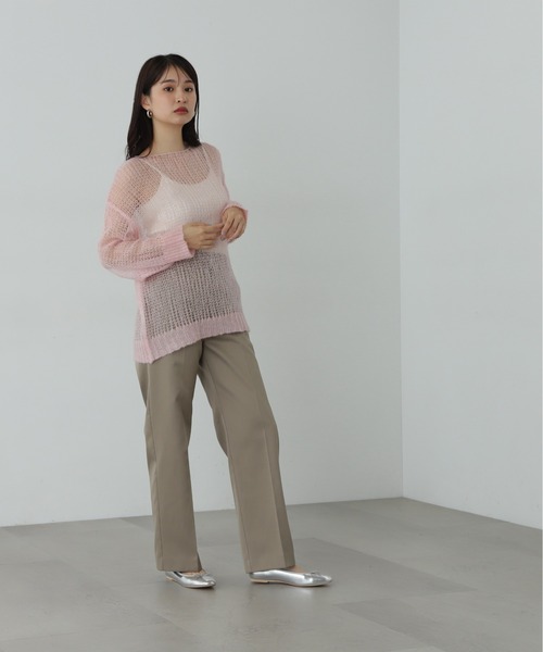 N.（N. Natural Beauty Basic）（エヌエヌナチュラルビューティーベーシック）の「◆センタープレスツイルストレートパンツ（その他パンツ・レディース・ブラック/ベージュ・SMALL/MEDIUM）」の5枚目の写真