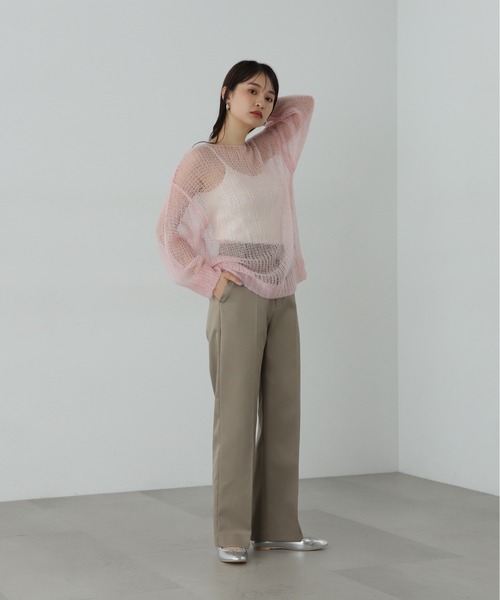 N.（N. Natural Beauty Basic）（エヌエヌナチュラルビューティーベーシック）の「◆センタープレスツイルストレートパンツ（その他パンツ・レディース・ブラック/ベージュ・SMALL/MEDIUM）」の7枚目の写真