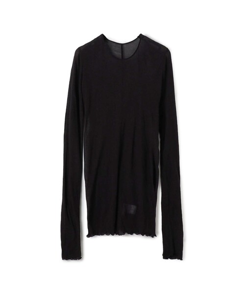 HAKUJI(ハクジ)の「HAKUJI ソフトシアーロングスリーブプルオーバー(Tシャツ/カットソー・レディース・ライトブルー/ブラック・FREE)」の2枚目の写真