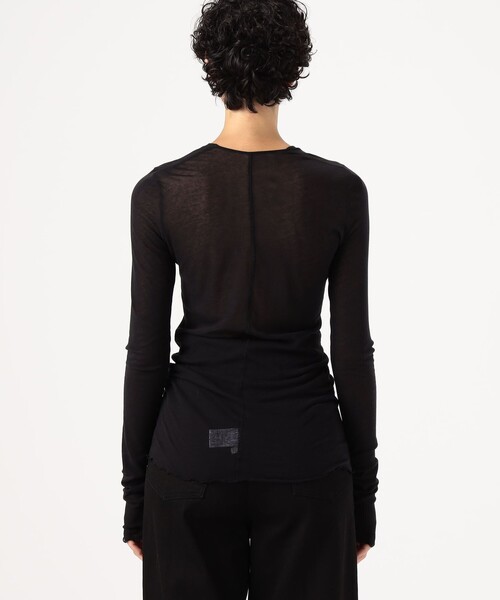 HAKUJI(ハクジ)の「HAKUJI ソフトシアーロングスリーブプルオーバー(Tシャツ/カットソー・レディース・ライトブルー/ブラック・FREE)」の6枚目の写真