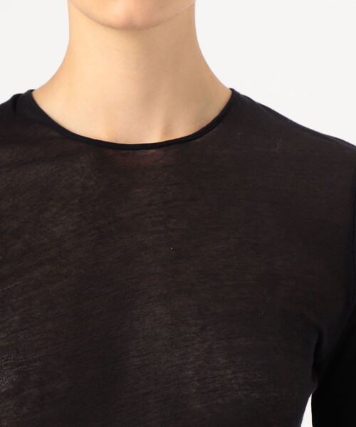 HAKUJI(ハクジ)の「HAKUJI ソフトシアーロングスリーブプルオーバー(Tシャツ/カットソー・レディース・ライトブルー/ブラック・FREE)」の7枚目の写真