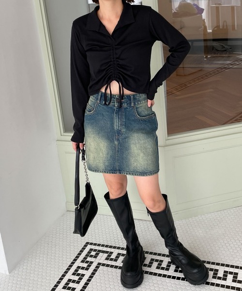 Ave Mujica ドロリス Tシャツ WEGO フリーサイズ 入手困難 セール】WEGO/スキッパードロストロンT（Tシャツ/カットソー