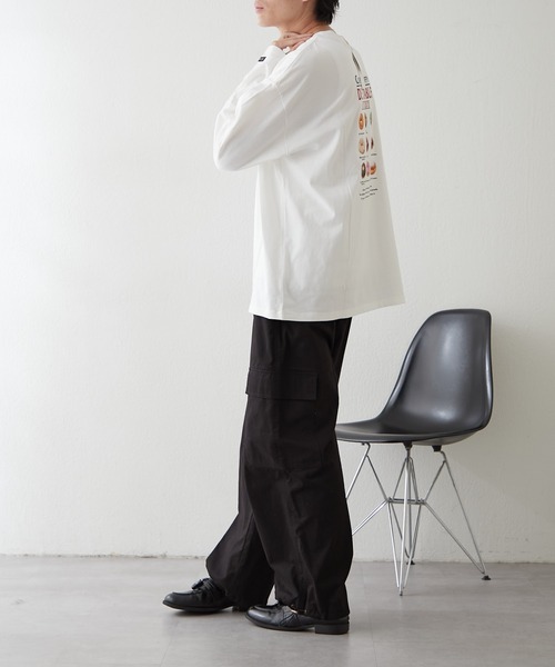 NUNIFE（ユニフィー）の「【UNISEX】ドーナッツメニューロンＴ（Tシャツ/カットソー・レディース・オートミール/スミクロ/オフホワイト・FREE）」の14枚目の写真