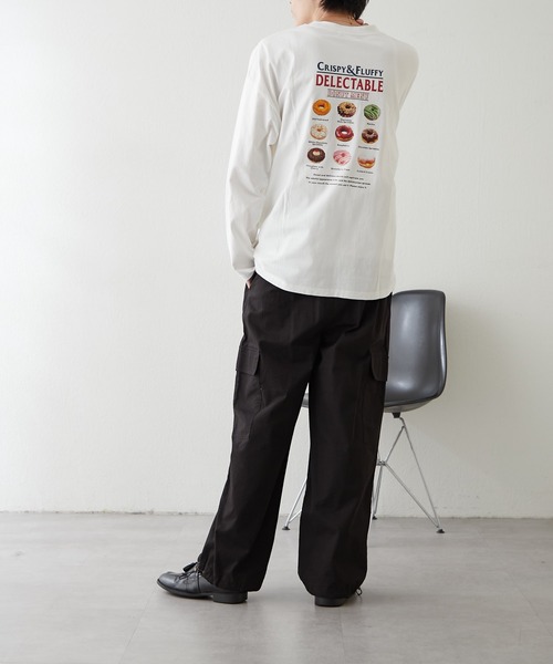 NUNIFE（ユニフィー）の「【UNISEX】ドーナッツメニューロンＴ（Tシャツ/カットソー・レディース・オートミール/スミクロ/オフホワイト・FREE）」の15枚目の写真