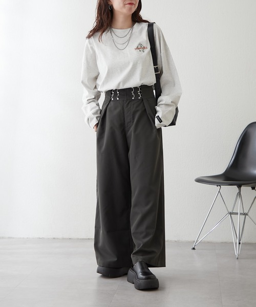 NUNIFE（ユニフィー）の「【UNISEX】ドーナッツメニューロンＴ（Tシャツ/カットソー・レディース・オートミール/スミクロ/オフホワイト・FREE）」の18枚目の写真