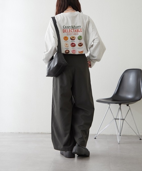 NUNIFE（ユニフィー）の「【UNISEX】ドーナッツメニューロンＴ（Tシャツ/カットソー・レディース・オートミール/スミクロ/オフホワイト・FREE）」の20枚目の写真