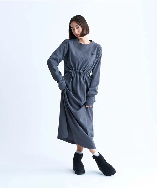 ROXY(ロキシー)の「NEVER BORED/ロキシー速乾UVカットドローコード付きワンピース(ワンピース・レディース・ナチュラル/チャコールグレー/ブラック・SMALL/MEDIUM/LARGE)」の15枚目の写真