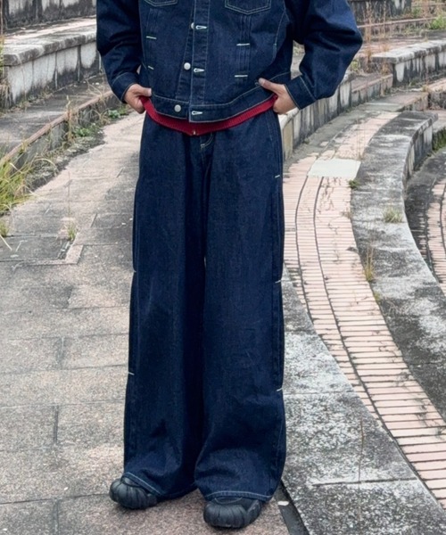 新品　yumi.　INTER FACTORY デニムジャケット　ネイビー セール】HIROKI デニムジャケット made in INTERFACTORY（デニム