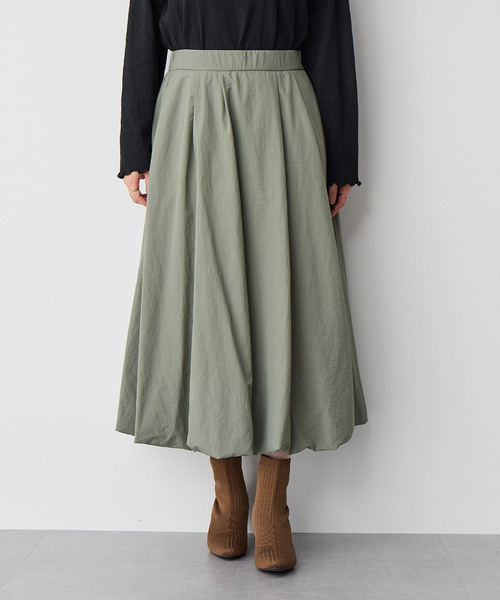anyfee(エニフィー)の「【anyfee】撥水バルーンスカート《大きいサイズ/プラスサイズ》(スカート・レディース・アイボリー/ブラック/カーキ・3L/4L/5L/LL)」の3枚目の写真