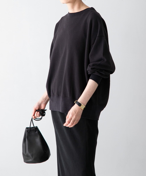 かぐれ（カグレ）の「『ユニセックス』コットンスウェットプルオーバー（スウェット・レディース・オートミール/チャコールグレー・1/2）」の10枚目の写真