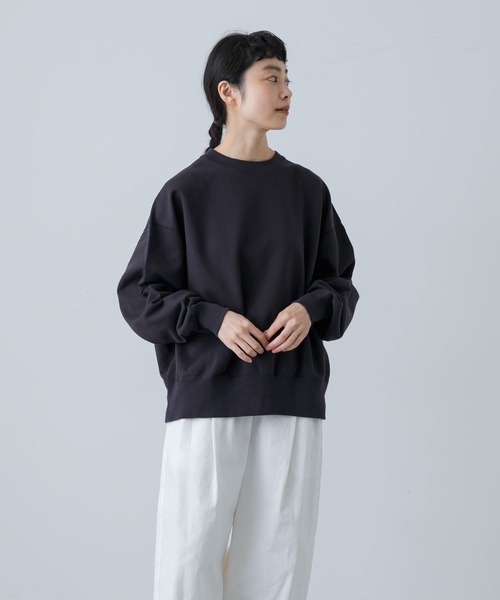 かぐれ（カグレ）の「『ユニセックス』コットンスウェットプルオーバー（スウェット・レディース・オートミール/チャコールグレー・1/2）」の15枚目の写真