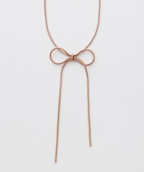 ciite'(シーテ)の「simple ribbon necklace / シンプル リボン ネックレス(ネックレス・レディース・シルバー/ゴールド/ピンクゴールド・FREE)」の3枚目の写真