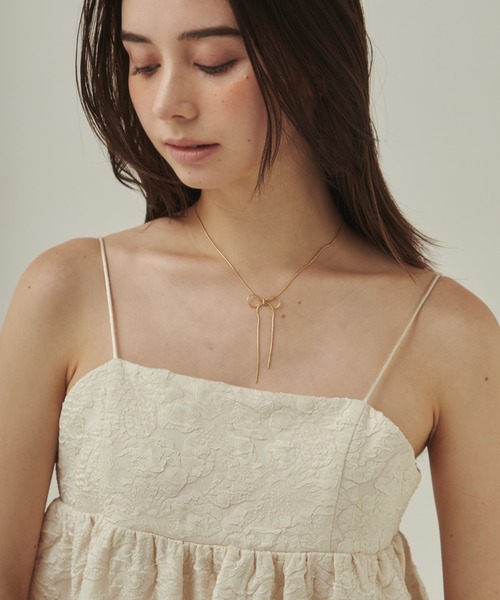 ciite'(シーテ)の「simple ribbon necklace / シンプル リボン ネックレス(ネックレス・レディース・シルバー/ゴールド/ピンクゴールド・FREE)」の10枚目の写真