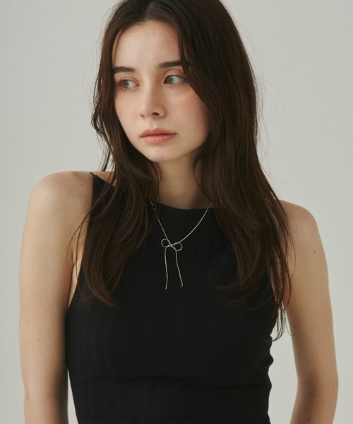 ciite'(シーテ)の「simple ribbon necklace / シンプル リボン ネックレス(ネックレス・レディース・シルバー/ゴールド/ピンクゴールド・FREE)」の11枚目の写真