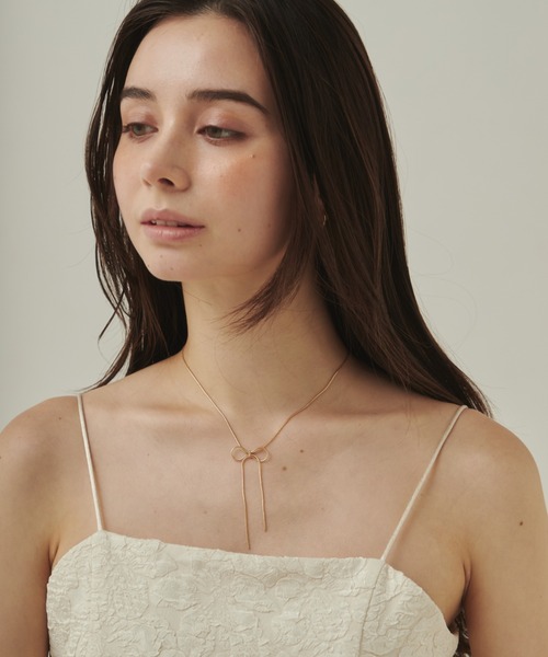 ciite'(シーテ)の「simple ribbon necklace / シンプル リボン ネックレス(ネックレス・レディース・シルバー/ゴールド/ピンクゴールド・FREE)」の12枚目の写真