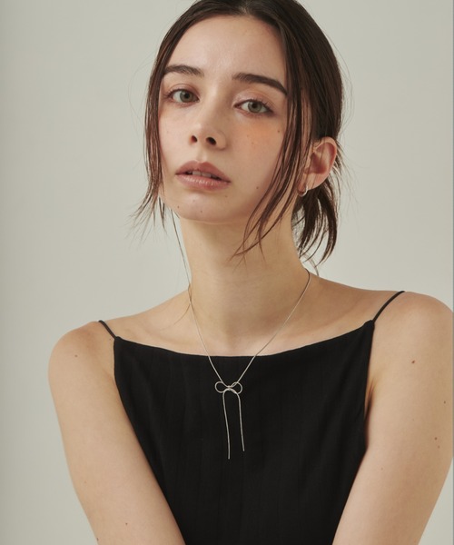 ciite'(シーテ)の「simple ribbon necklace / シンプル リボン ネックレス(ネックレス・レディース・シルバー/ゴールド/ピンクゴールド・FREE)」の15枚目の写真