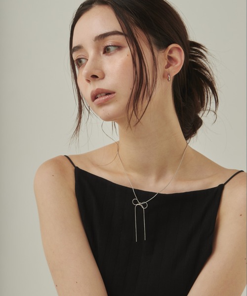 ciite'(シーテ)の「simple ribbon necklace / シンプル リボン ネックレス(ネックレス・レディース・シルバー/ゴールド/ピンクゴールド・FREE)」の16枚目の写真