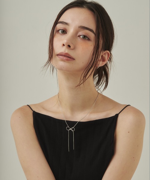 ciite'(シーテ)の「simple ribbon necklace / シンプル リボン ネックレス(ネックレス・レディース・シルバー/ゴールド/ピンクゴールド・FREE)」の17枚目の写真