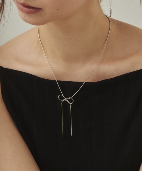 ciite'(シーテ)の「simple ribbon necklace / シンプル リボン ネックレス(ネックレス・レディース・シルバー/ゴールド/ピンクゴールド・FREE)」の18枚目の写真