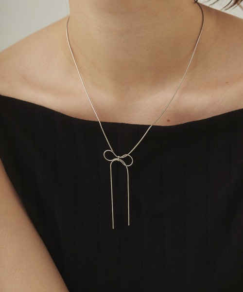 ciite'(シーテ)の「simple ribbon necklace / シンプル リボン ネックレス(ネックレス・レディース・シルバー/ゴールド/ピンクゴールド・FREE)」の19枚目の写真